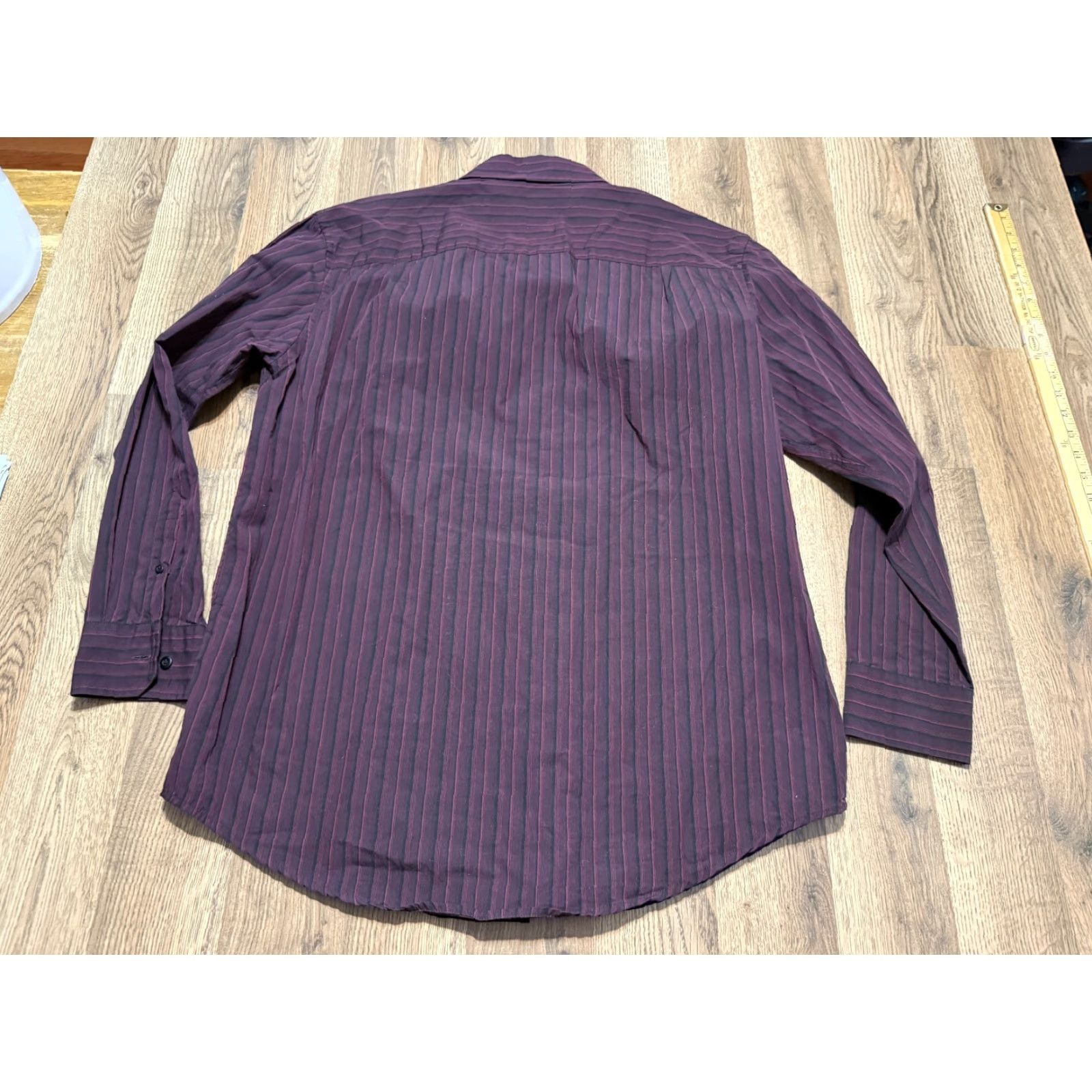 Alfani Alfani Shirt Men’s Size Large Red Black Stripe Long Sleeve Button Up Shirt Size US L / EU 52-54 / 3 - 2 Thumbnail