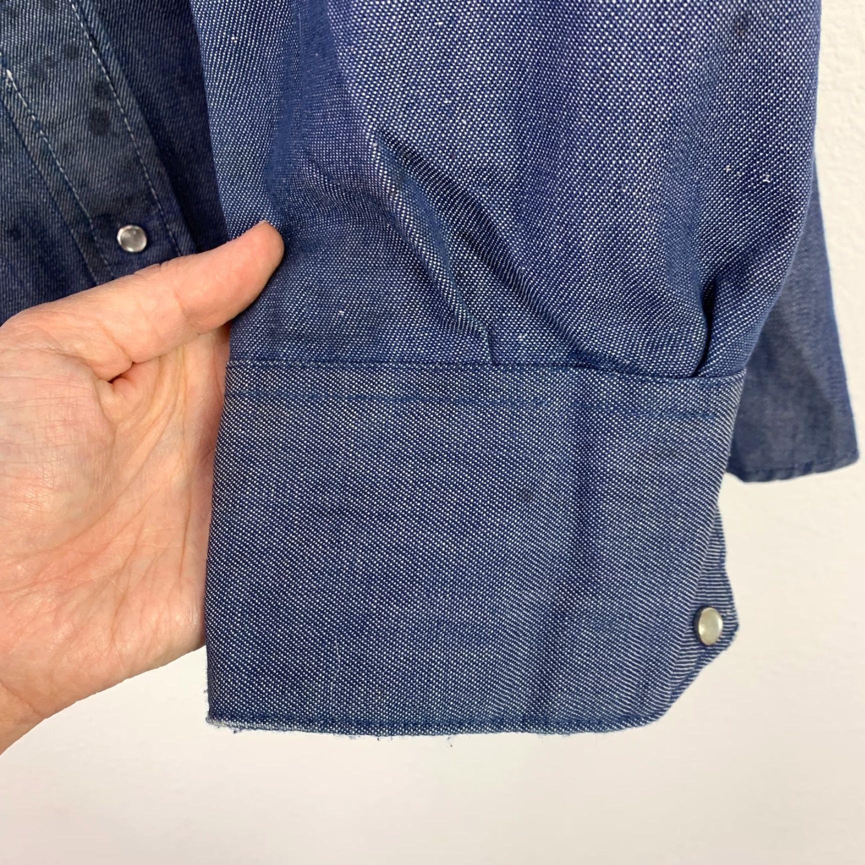 Lee VINTAGE Lee Western Shirt Cotton Blend Black 15 1/2-34 Rockabilly 1970s USA Mens Size US M / EU 48-50 / 2 - 7 Thumbnail