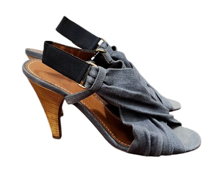 Lanvin Lanvin Jean And Wooden High Heels Size EU 40/ US 9.5 Size US 9.5 / IT 39.5 - 4 Thumbnail