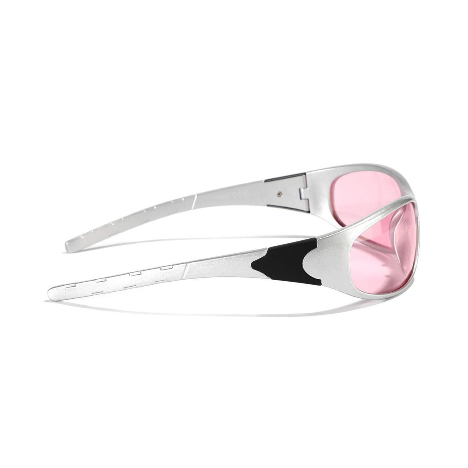 Japanese Brand Vintage Y2k Avant Garde Futuristic Sliver Pink Sunglasses Size ONE SIZE - 3 Thumbnail