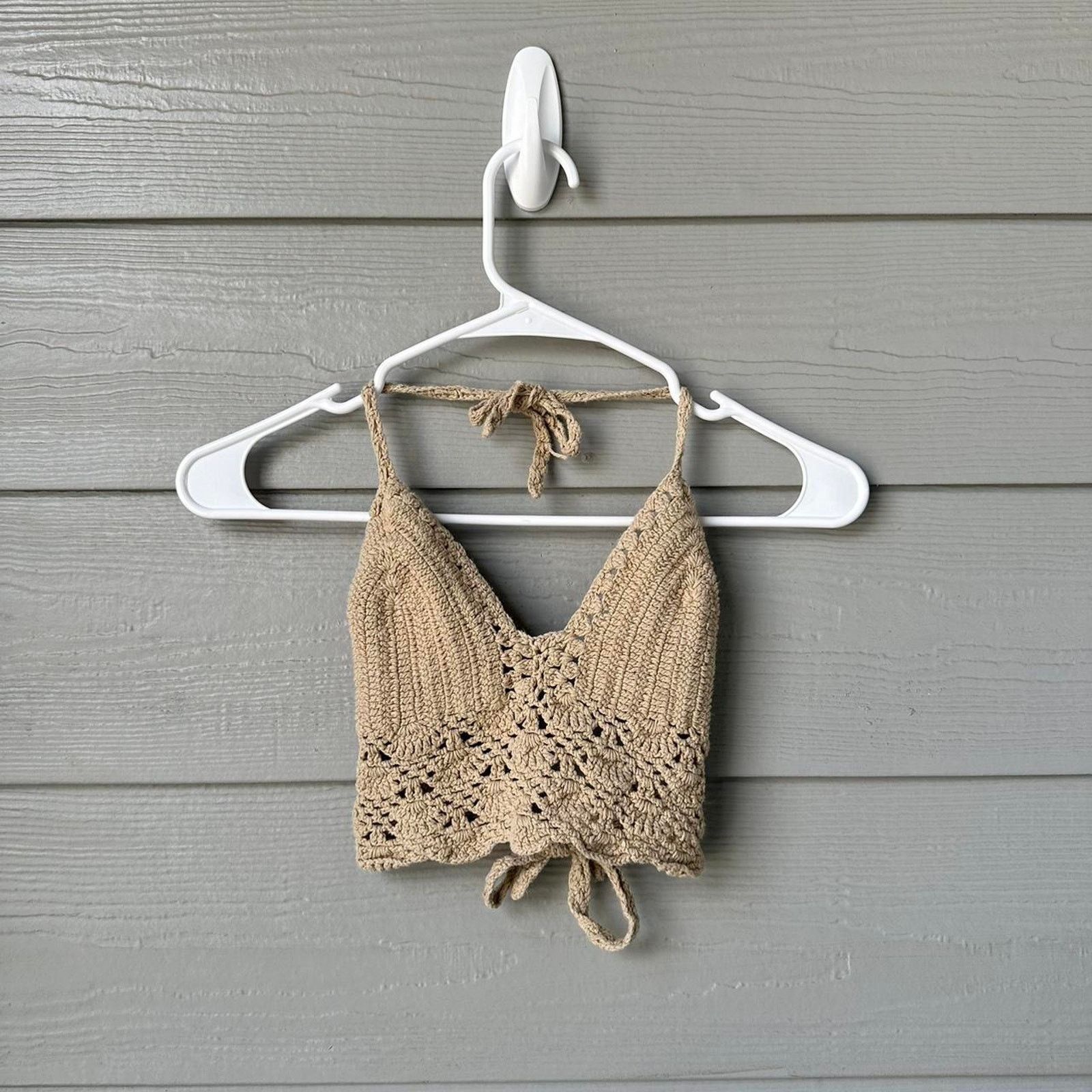 Other Tan and cream crochet tank top Size XS / US 0-2 / IT 36-38 - 1 Thumbnail