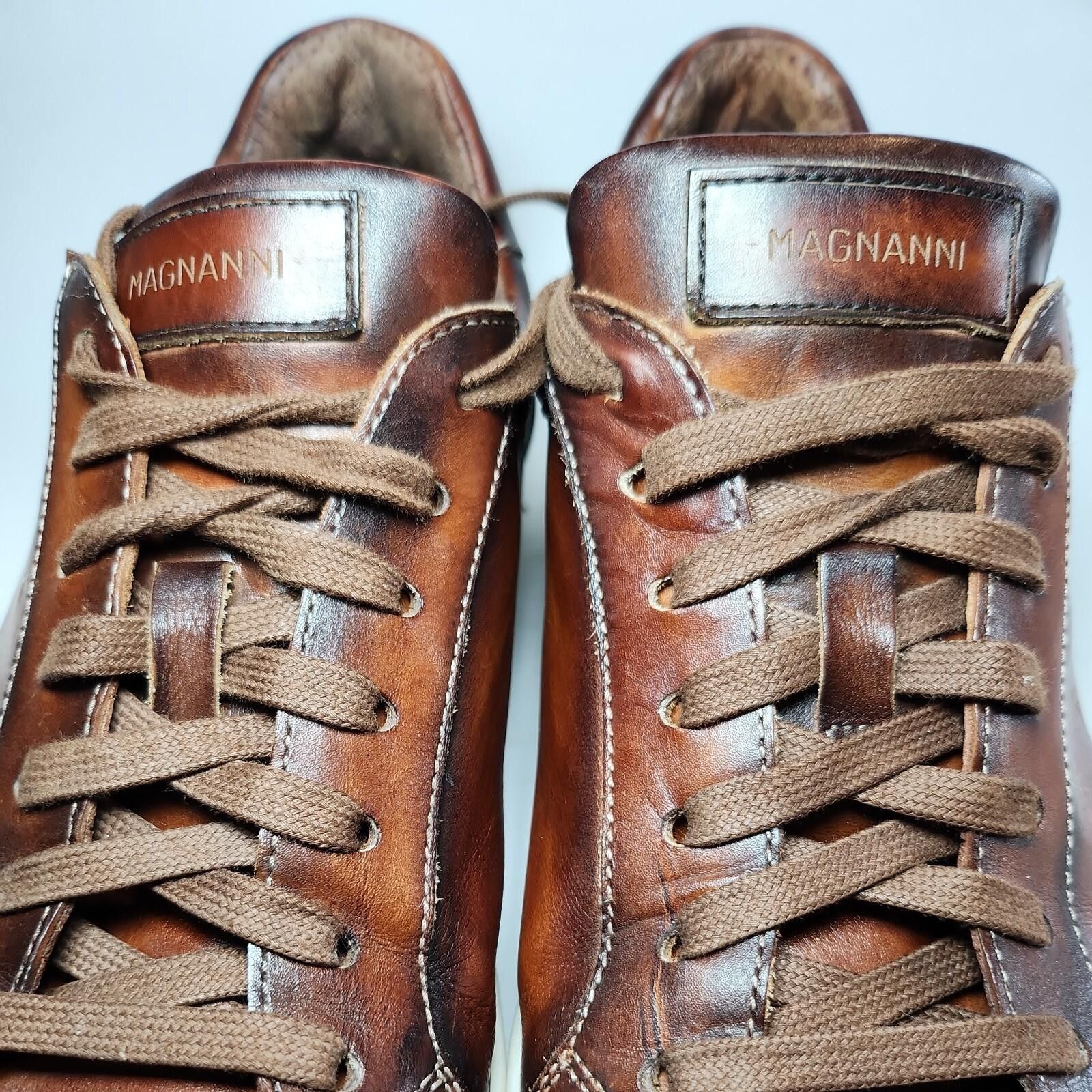 Magnanni Magnanni Burgundy Leather Low Top Sneakers Portugal 10.5 Size US 10.5 / EU 43-44 - 8 Thumbnail