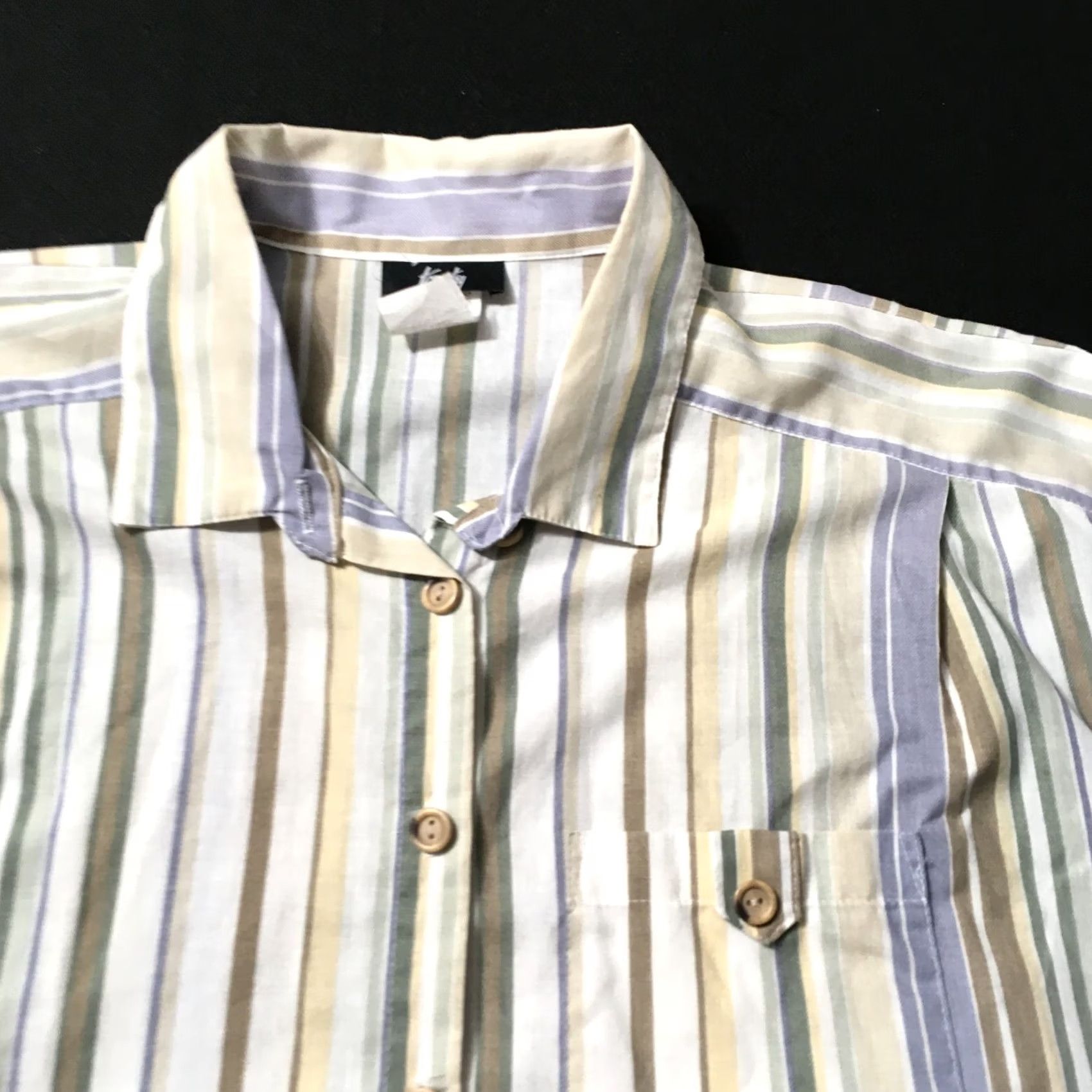 Vintage Tapestry Shirt Womens 3X Blue Floral Top Button Size Size XXL / US 16-18 / IT 52-54 - 2 Thumbnail