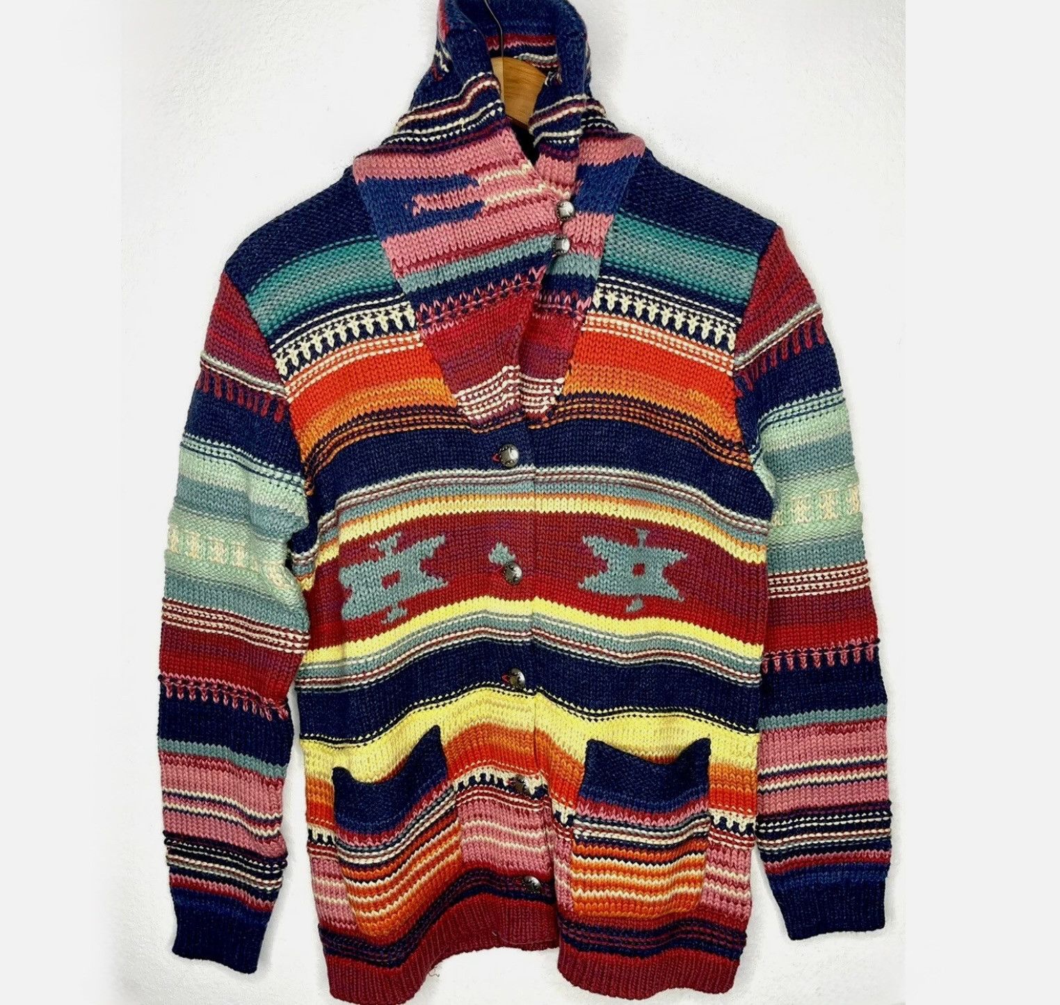 Polo Ralph Lauren $898 Polo Ralph Lauren Hand Knit Beacon Cardigan Size S / US 4 / IT 40 - 8 Thumbnail