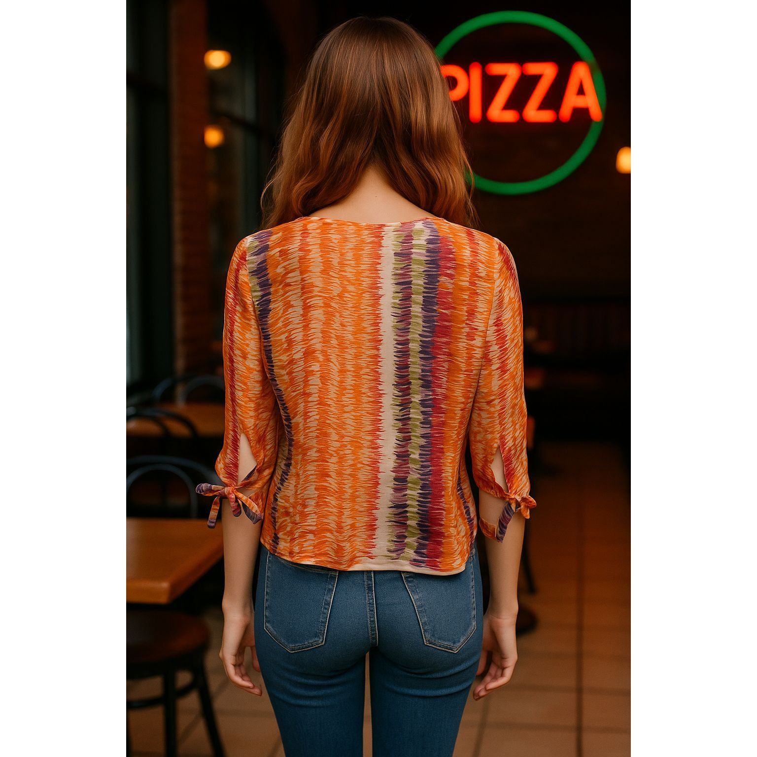Coldwater Creek Coldwater Creek M Multicolor Silk Blouse V Neck Button Front Size M / US 6-8 / IT 42-44 - 6 Thumbnail