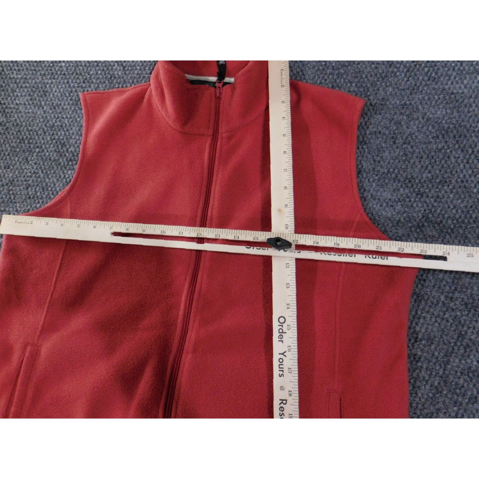 Vintage Woolrich Vest Womens XL Red Full Zip Fleece Outdoor Hiking Warm Layer Shirt Size XL / US 12-14 / IT 48-50 - 4 Thumbnail