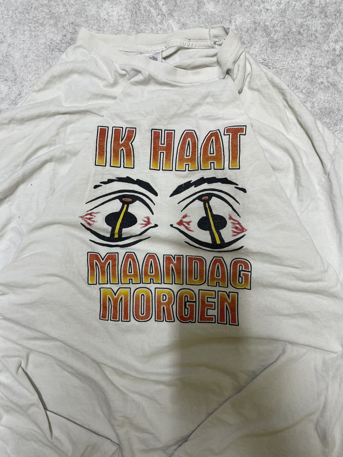 Gildan × Vintage IK HAAT MAANDAG MORGEN Gildan 90s Super Fit Size US XL / EU 56 / 4 - 3 Thumbnail