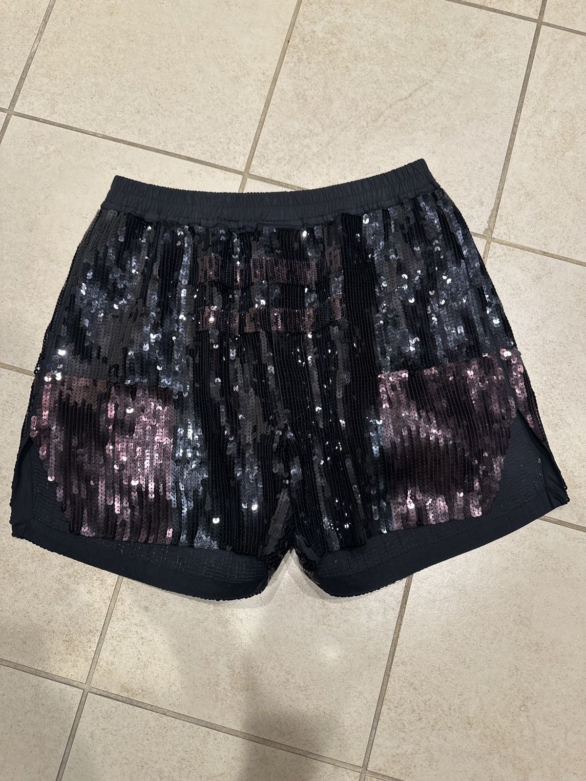 SS20 Tecuatl sequin embroidered glitter shorts