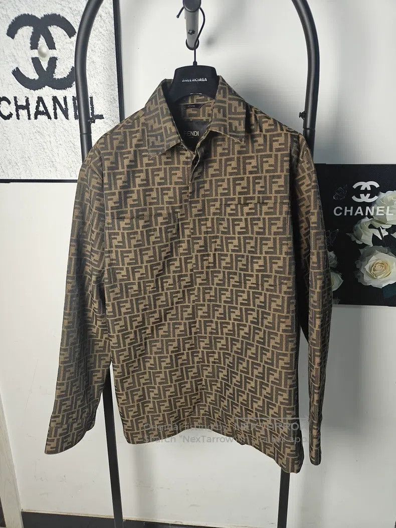 Fendi Fendi Monogrammed Full Print Denim Jacket Size US M / EU 48-50 / 2 - 1 Thumbnail
