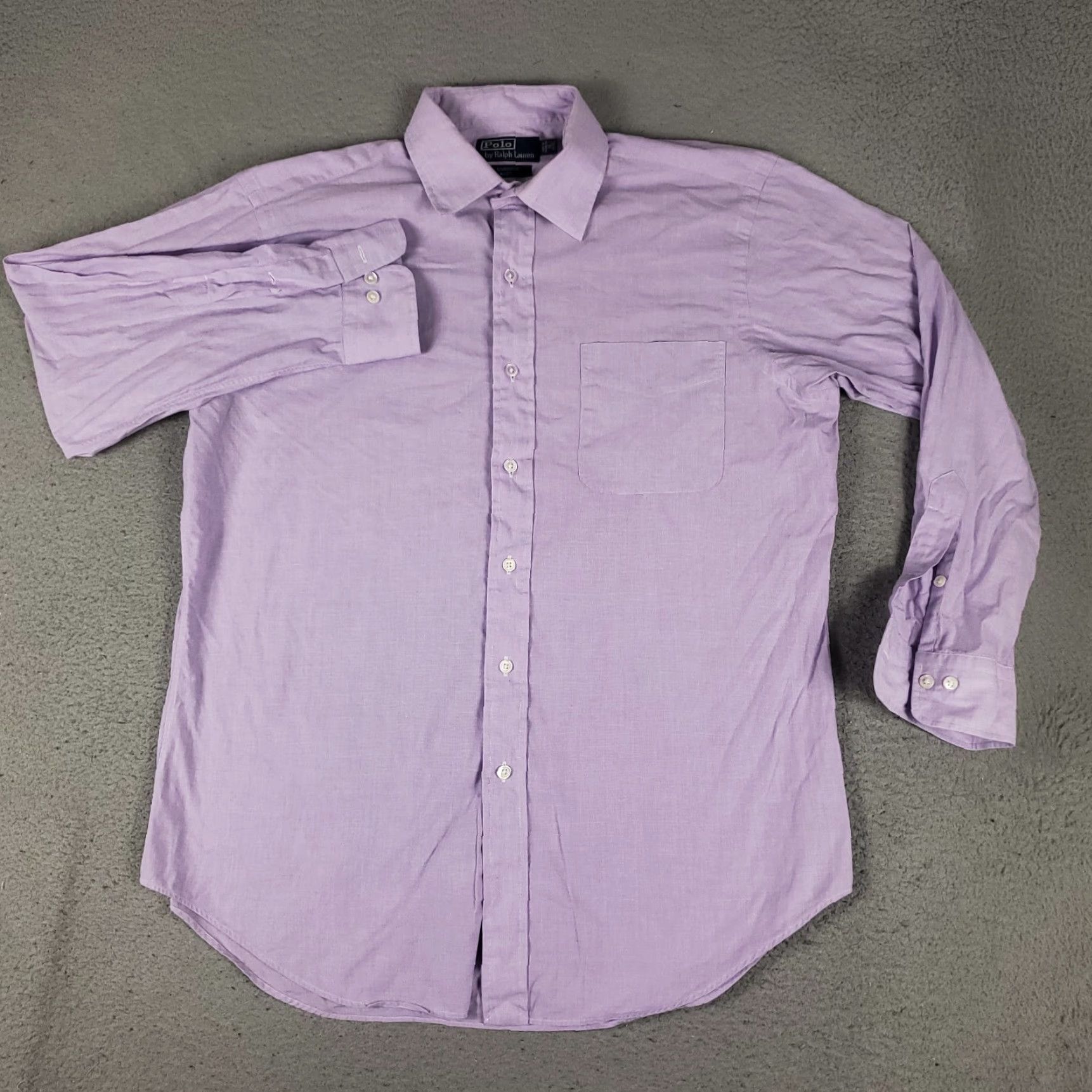 Ralph Lauren Ralph Lauren Shirt Mens Size 16 Purple Dress Button Up Long Sleeve Shirt Size 42R - 2 Thumbnail