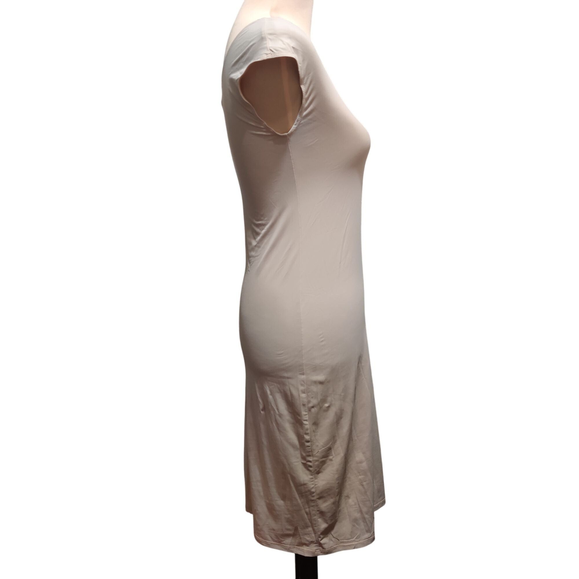 Vintage House of California M Nude Nylon Slip Dress Vintage Made in Size ONE SIZE - 5 Thumbnail