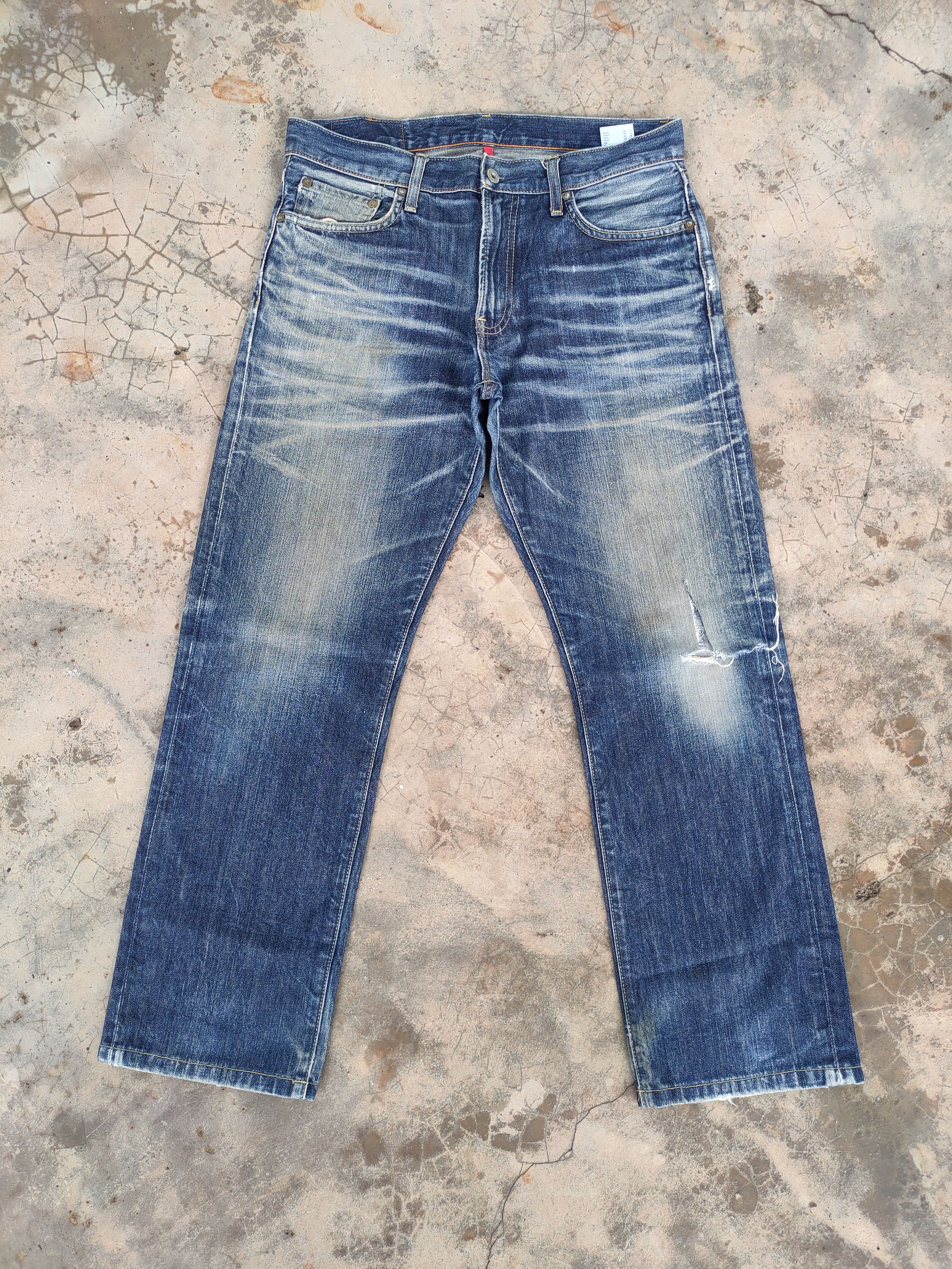 Japanese Brand × Jean × Vintage VINTAGE JAPANESE FADED DISTRESSED JEANS DENIM PANTS Size US 34 / EU 50 - 1 Thumbnail