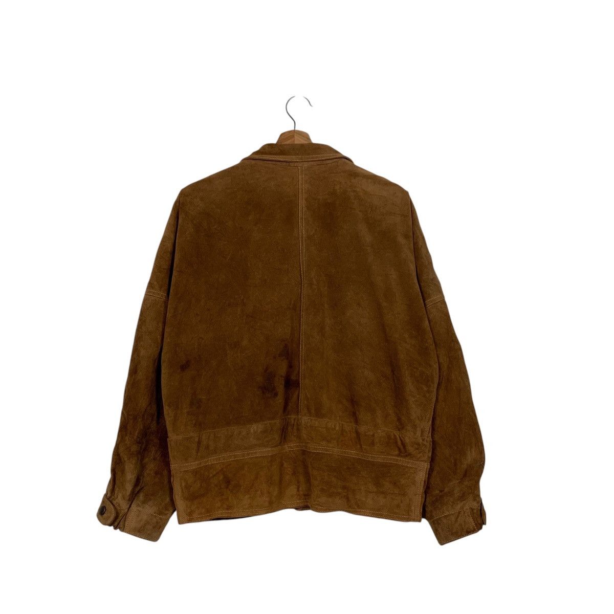 Vintage 80s SACIP Made in Italy Deer Suede Leather Jacket #2552-C115 Size US M / EU 48-50 / 2 - 7 Thumbnail