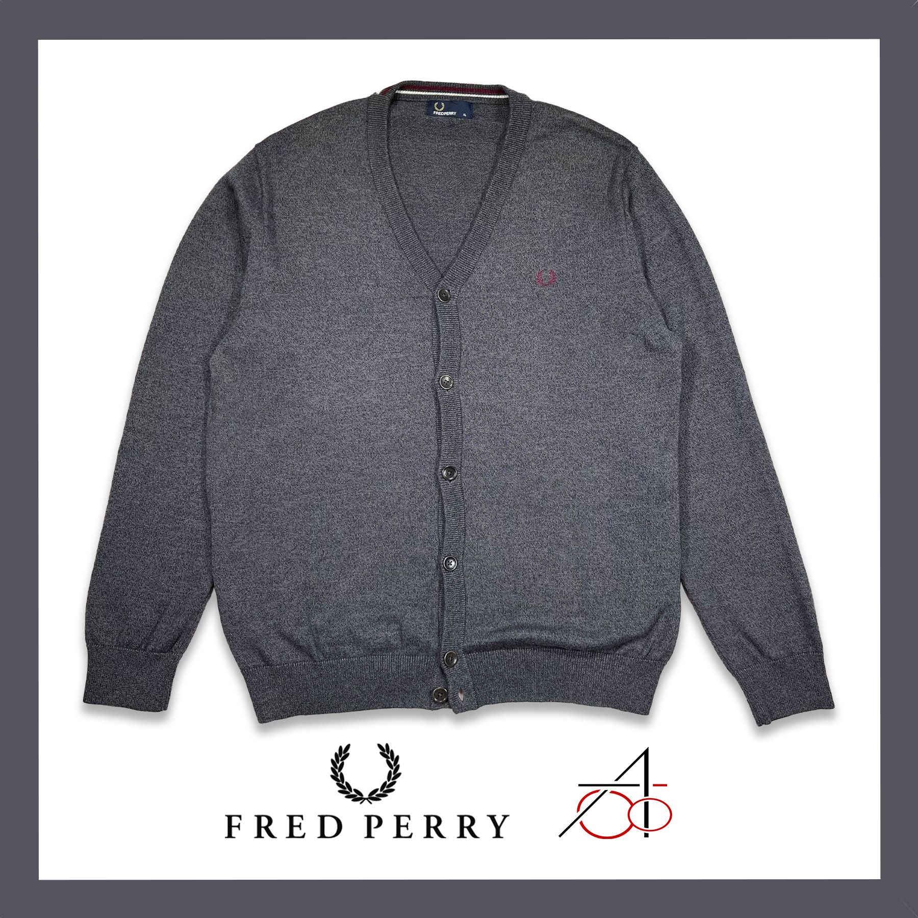 Fred Perry Fred Perry Cardigan Merino Wool (54%) Size US XL / EU 56 / 4 - 1 Thumbnail