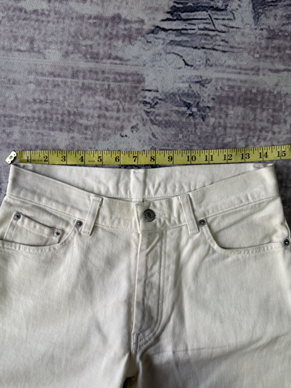 Helmut Lang 1998 Helmut Lang White Denim on Kanye Style Size US 29 - 11 Thumbnail