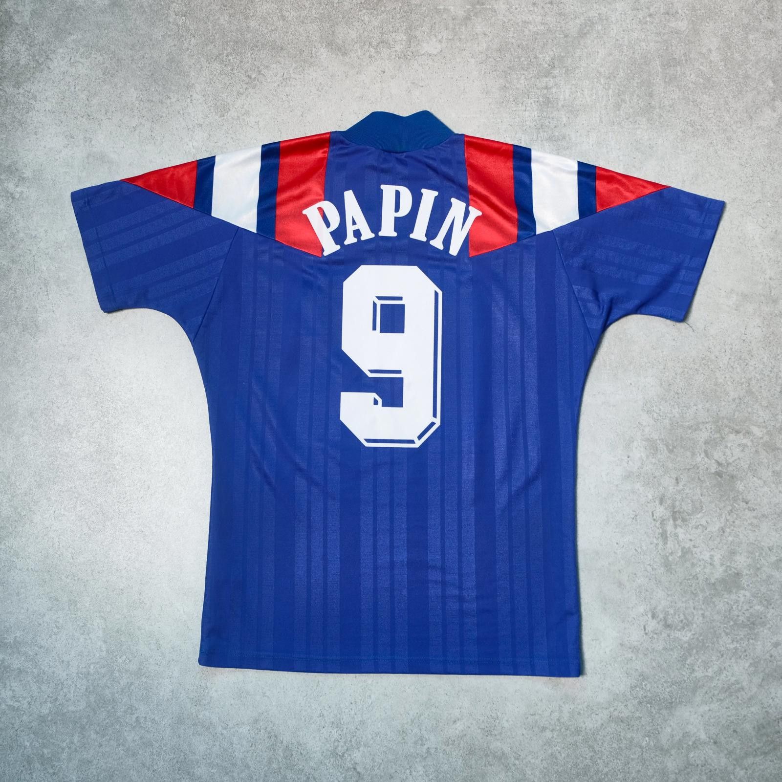 Adidas 1992/94 France Home Shirt Adidas Papin (S/M) Size US S / EU 44-46 / 1 - 1 Thumbnail