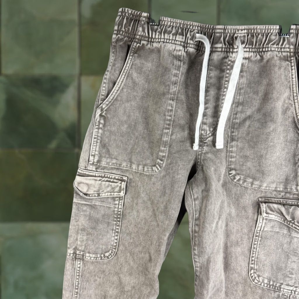 Gap GAP Jeans Womens XS Beige Stone Wash High Rise Relaxed Tapered Cargo Denim Pants Size 26" / US 2 / IT 38 - 1 Thumbnail