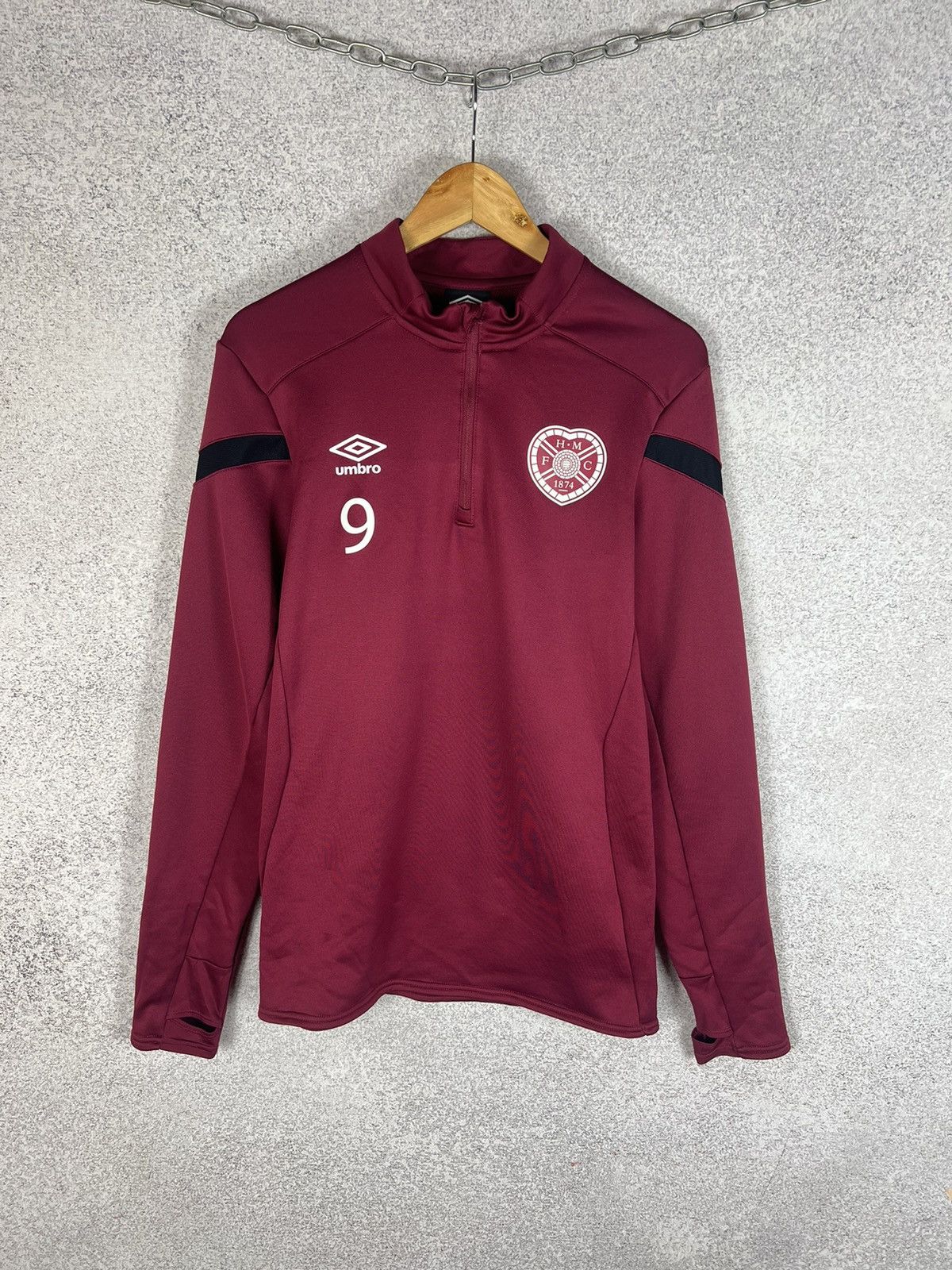 Umbro Vintage Heart Of Midlothian Umbro Training Top Soccer Shirt Size US M / EU 48-50 / 2 - 1 Thumbnail