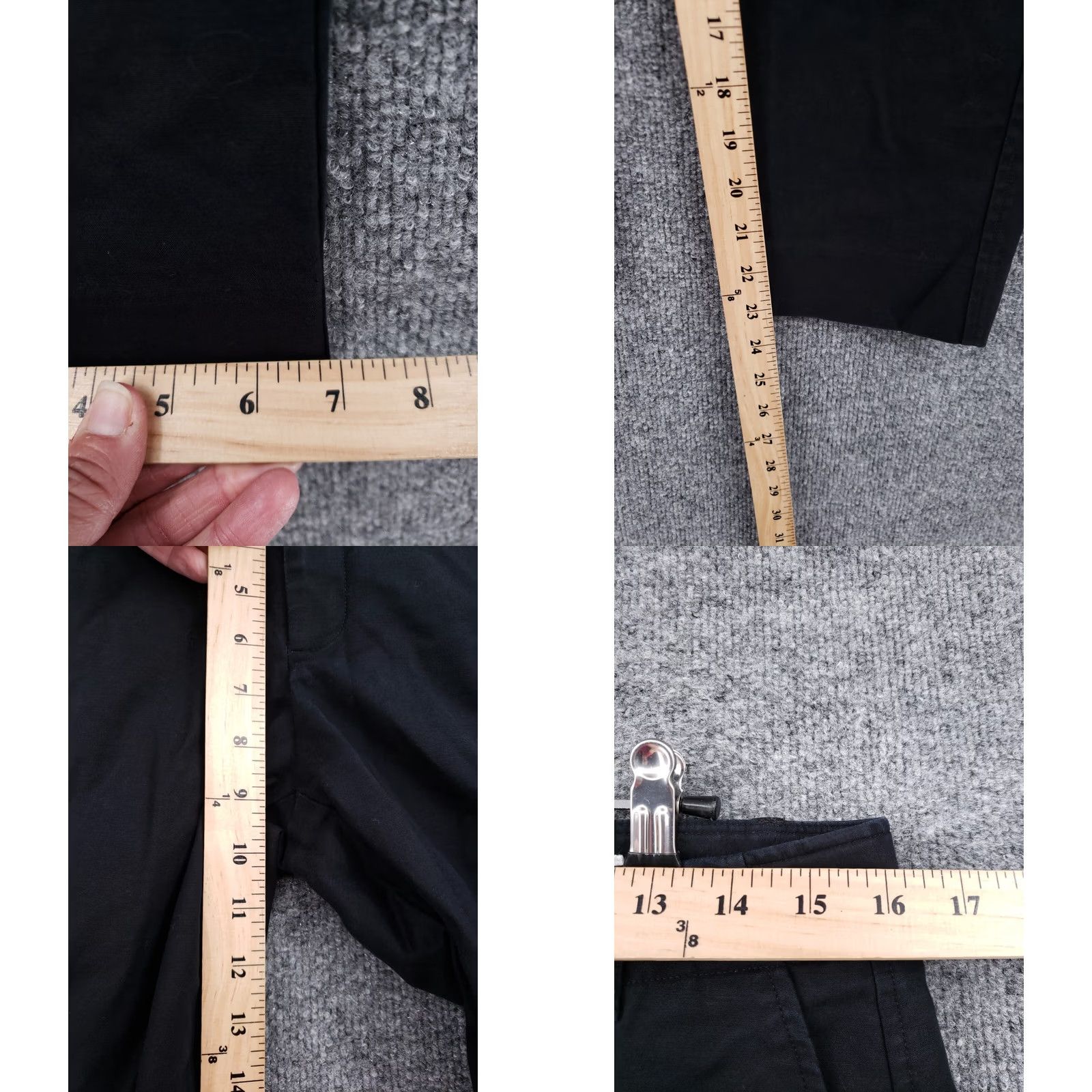 Gap Gap Pants Womens 10 Black Chino Mid-Rise Straight Slim Crop Ankle Flat Front Size 24" / US 00 / IT 34 - 8 Thumbnail