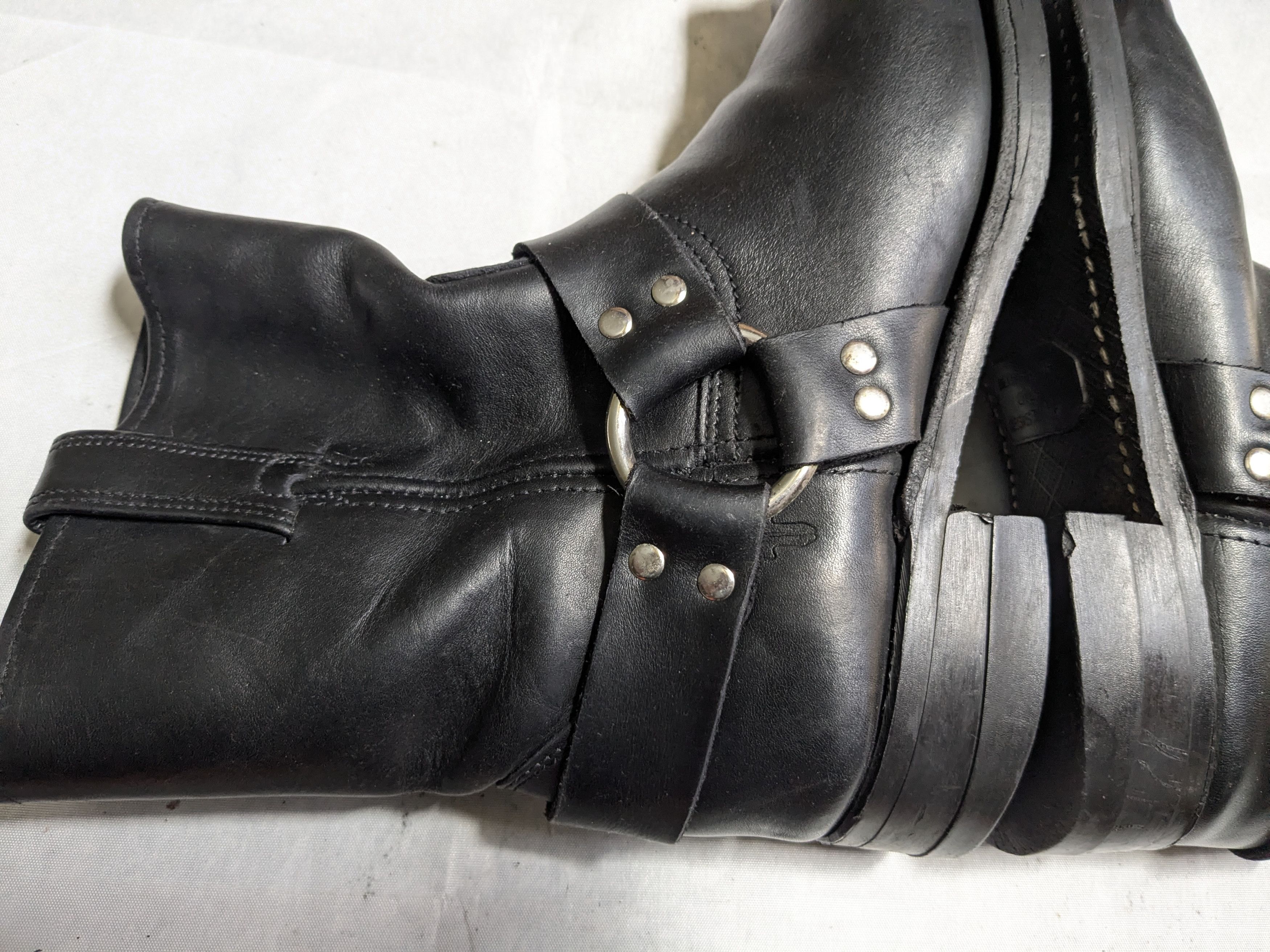 Frye Frye Harness Black Leather 9 M Leather Buckle Size US 9 / EU 42 - 13 Thumbnail