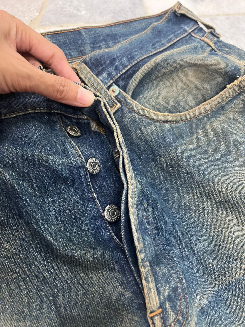 Levi's × Vintage Vintage 1990’s Levis big E 110 Anniversary Selvedge Denim Size US 32 / EU 48 - 9 Thumbnail