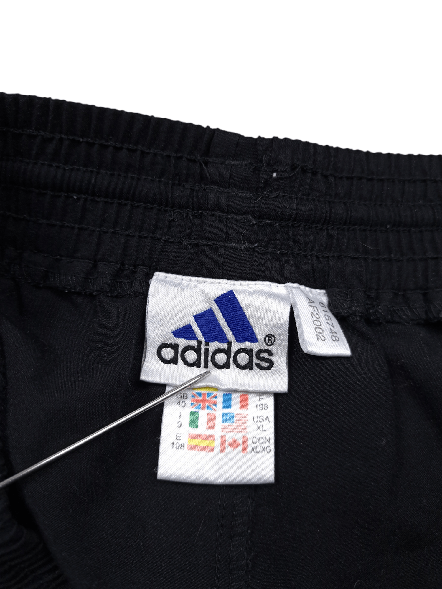 Adidas × Vintage 💎 90s Vintage Adidas XL Joggers Sweatpants Black Small Logo Size US 34 / EU 50 - 6 Thumbnail