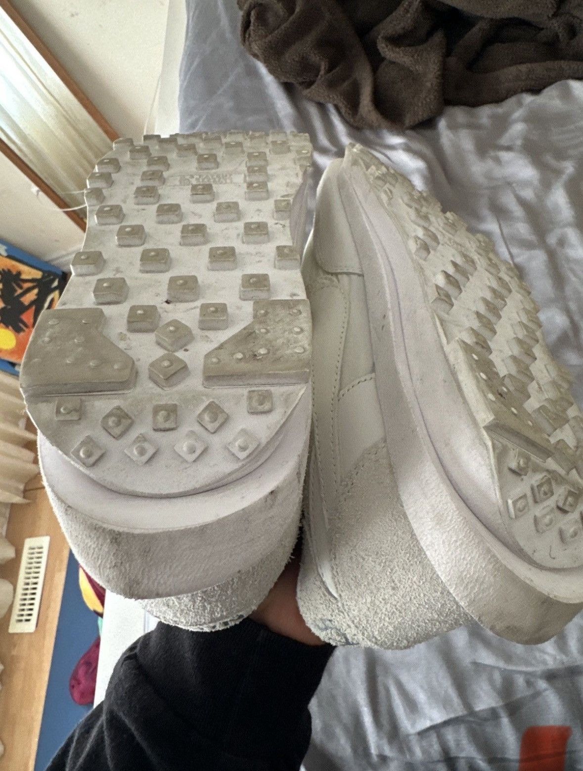 Nike × Sacai Nike Sacai Waffle Racer White Size US 9 / EU 42 - 4 Thumbnail