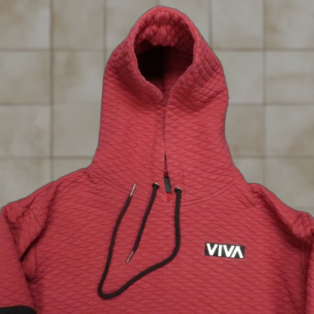 Vintage Barstool Sports Hoodie Mens M Red Quilted Pullover Knit Pocket Hooded Adjustable Drawstring Size US M / EU 48-50 / 2 - 1 Thumbnail