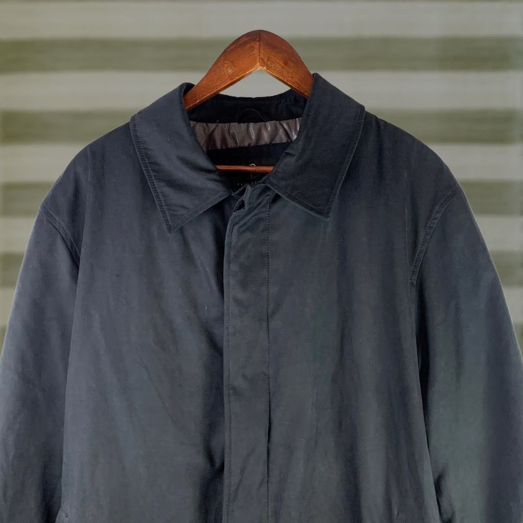 Vintage VINTAGE Paul Berman Car Coat Men Large Black Hidden Button Placket Trench Jacket Size US L / EU 52-54 / 3 - 1 Thumbnail