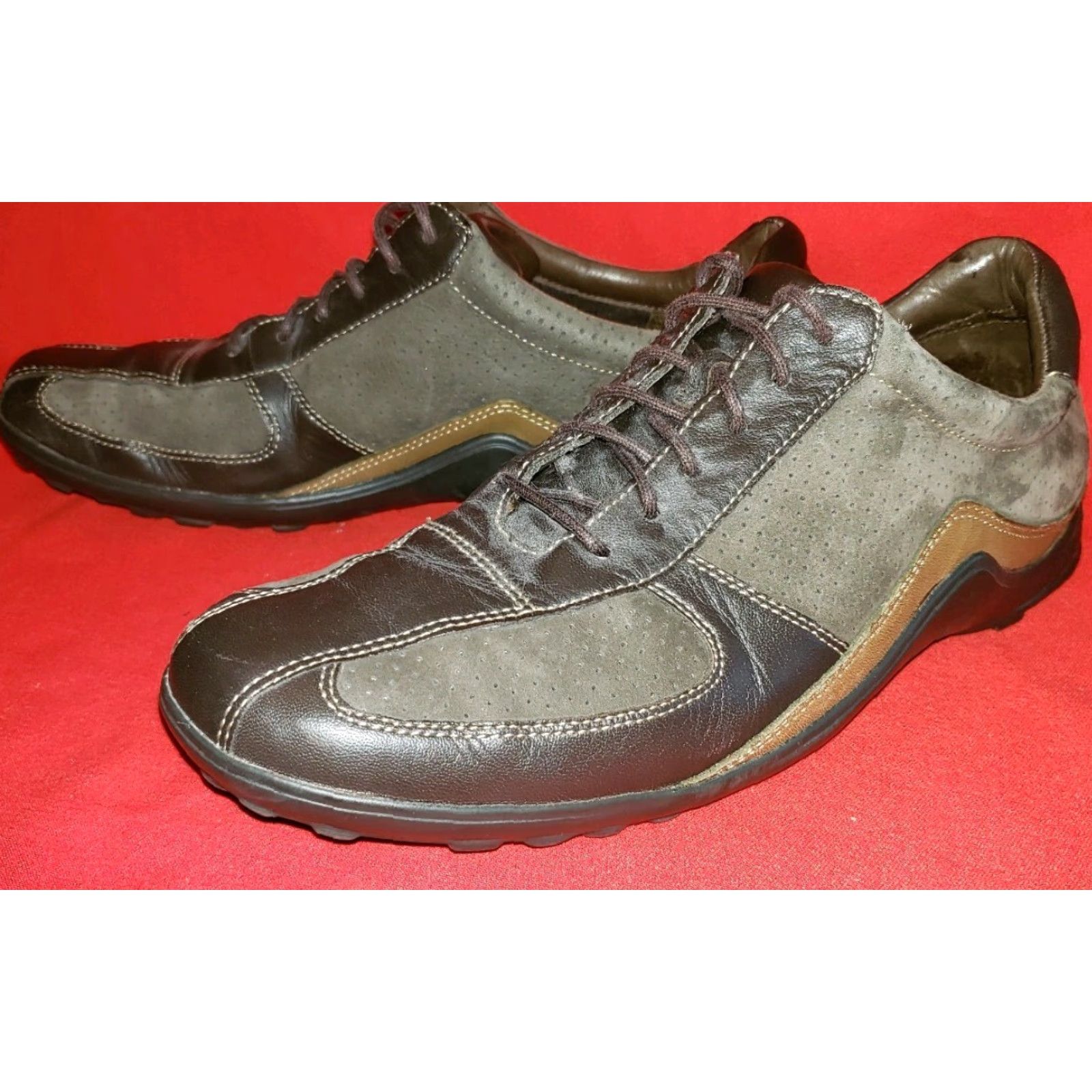 Cole Haan Cole Haan Men's Casual Sneakers Two Toned Leather Brown 9M Shoes Casual Comfortable Slip Resistant Lightweight Size US 9 / EU 42 - 4 Thumbnail