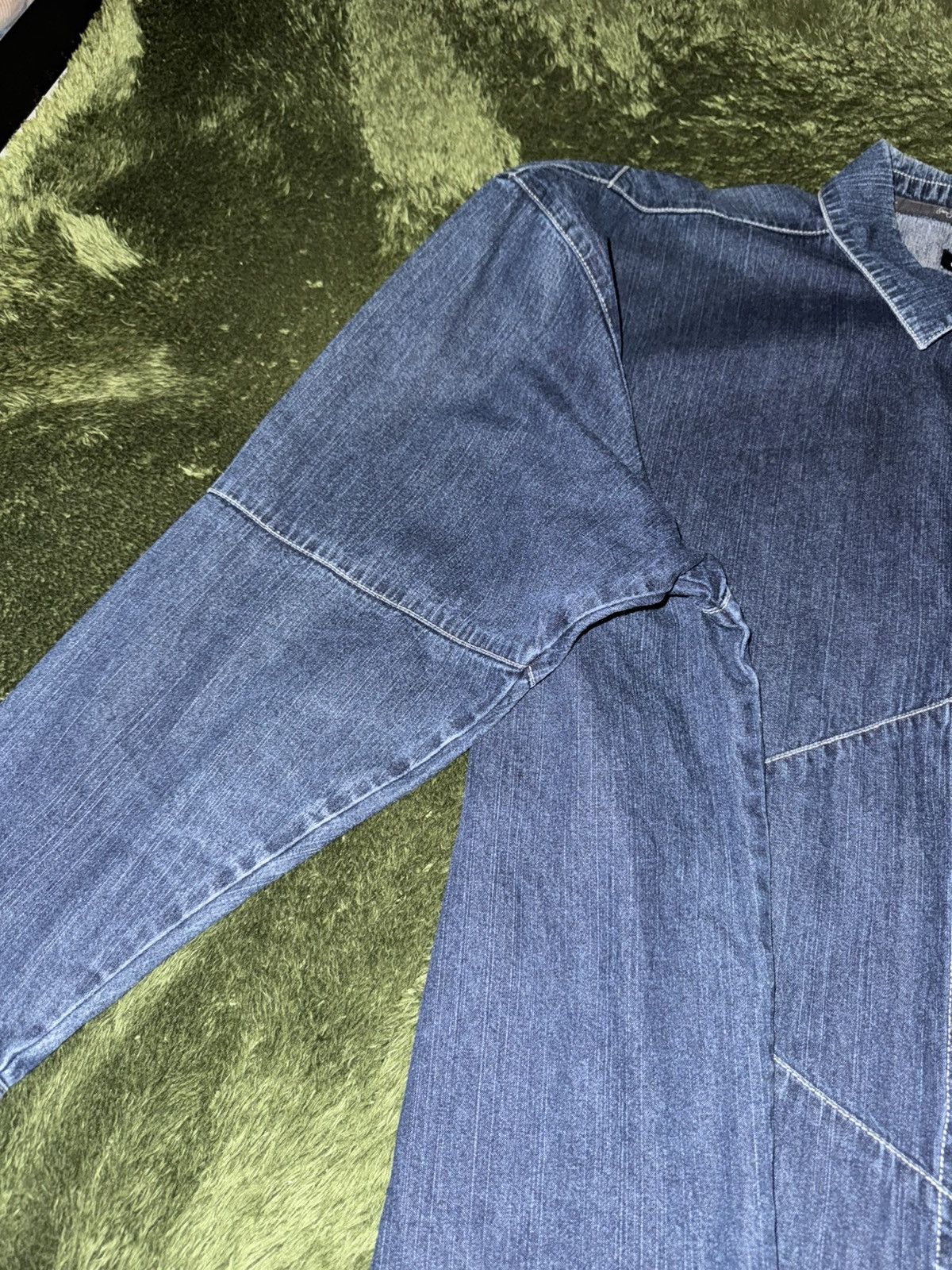 Sean John [5XL] Sean John Panel Cut Denim Shirt Size US XXL / EU 58 / 5 - 4 Thumbnail