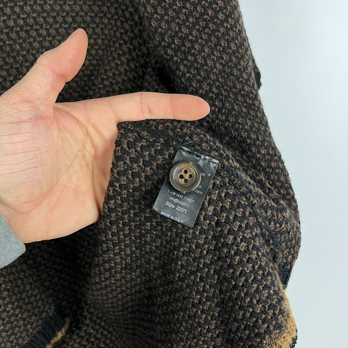 Transit Transit Par Such Knit Cardigan One Size Brown Long Sleeve Size ONE SIZE - 7 Thumbnail