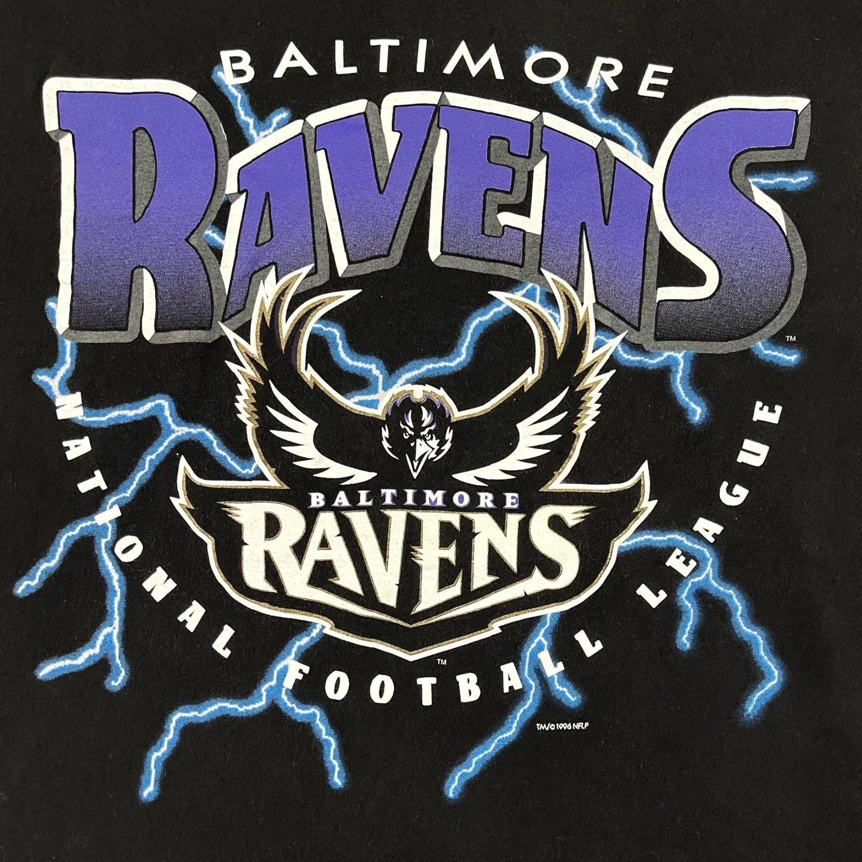 Vintage VINTAGE Baltimore Ravens Shirt Adult Men XL Black Football Graphic Tee 90s Sports Retro Size US XL / EU 56 / 4 - 2 Thumbnail