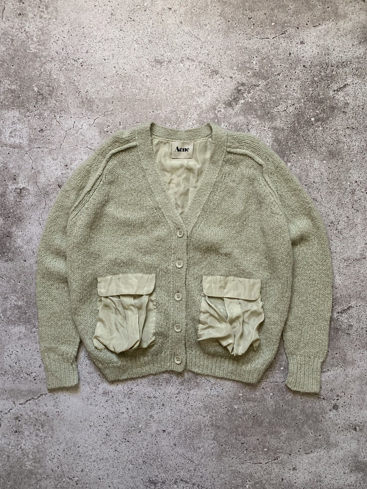 Acne Studios × SikSilk Acne Studios AW10 Beryl Patch Mohair Wool Cardigan Size US XS / EU 42 / 0 - 1 Thumbnail