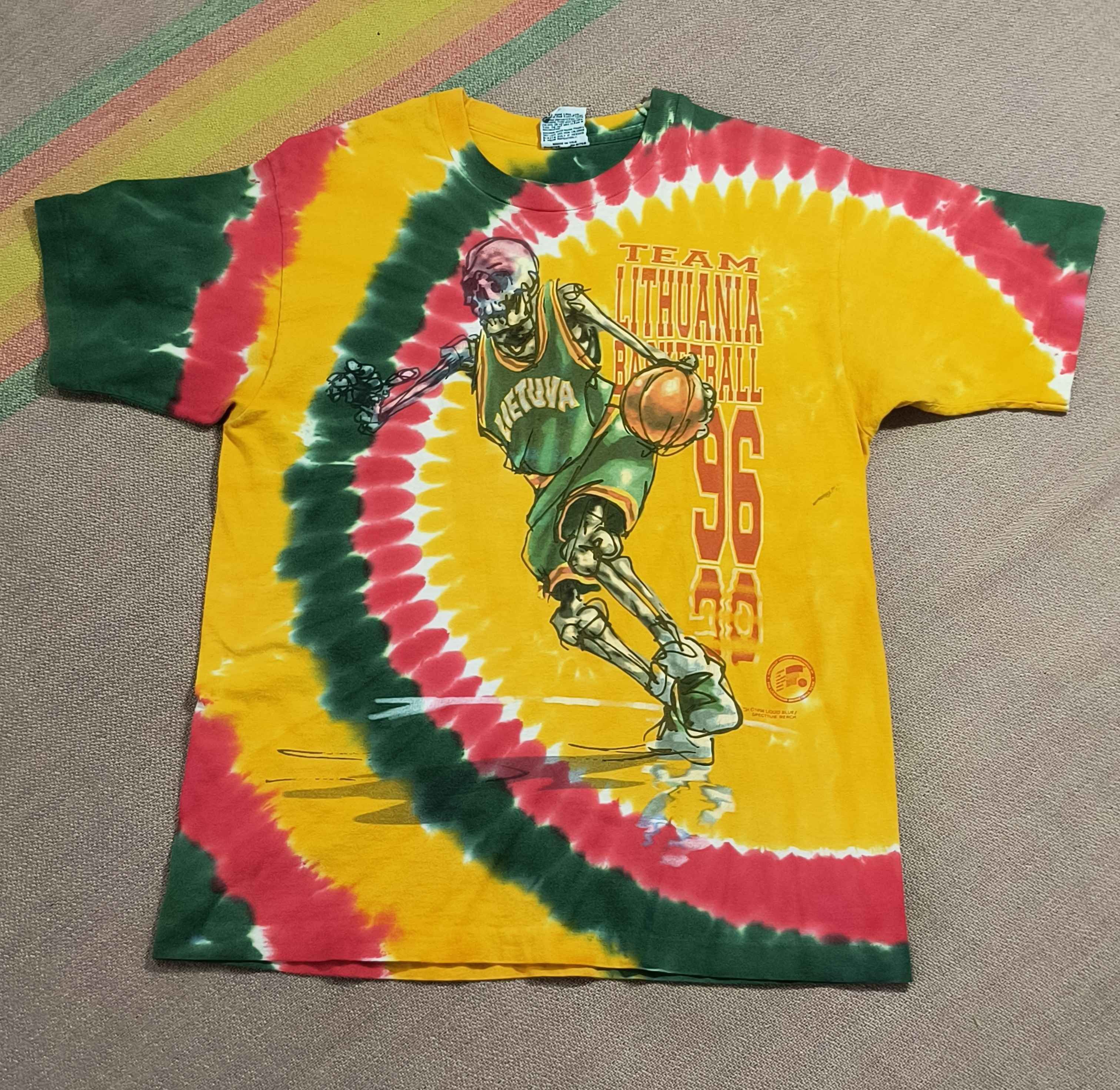 Band Tees Vintage Liquid Blue Greatful Dead Basketball Lithuania 1996 Size US L / EU 52-54 / 3 - 2 Thumbnail