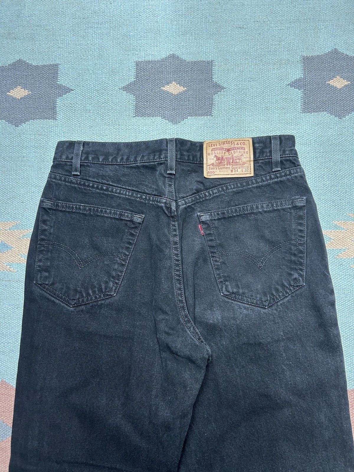 Vintage 90s Levi’s 550 jeans relaxed straight goth skater USA 32x31 Size US 32 / EU 48 - 3 Thumbnail