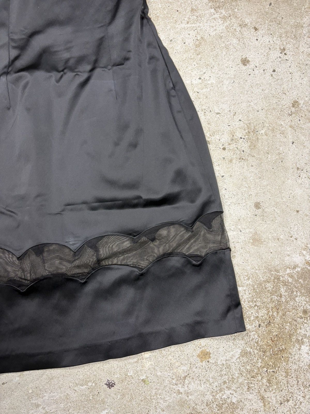 John Galliano John Galliano Black Midi Dress Lace Mesh Trims Size S / US 4 / IT 40 - 5 Thumbnail