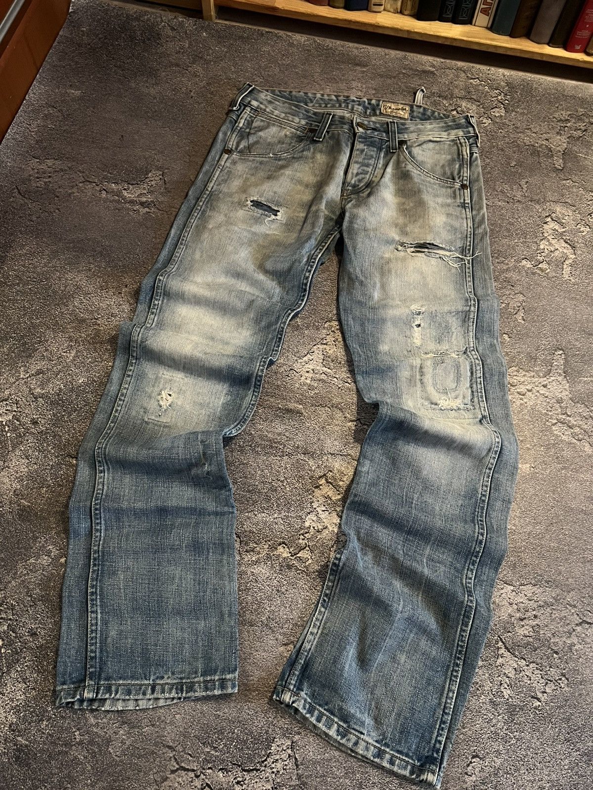 Vintage Distressed Streetwear Staple Slim / Archive Y2K Destroyed 90 Size US 32 / EU 48 - 2 Thumbnail