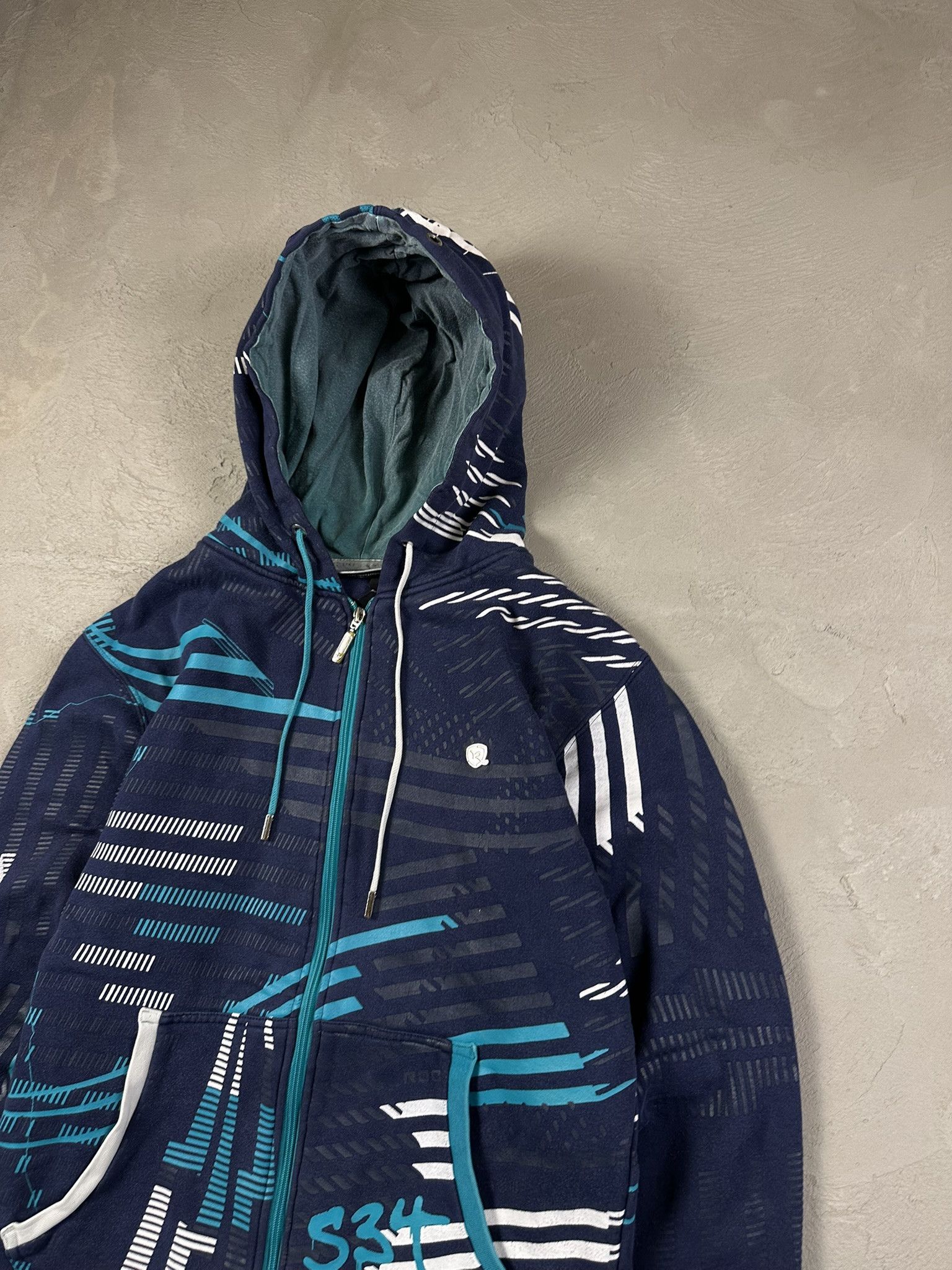 Rocawear Vintage Crazy Y2k Rocawear Fullprint Hiphop Rap Zip Hoodie Size US S / EU 44-46 / 1 - 8 Thumbnail