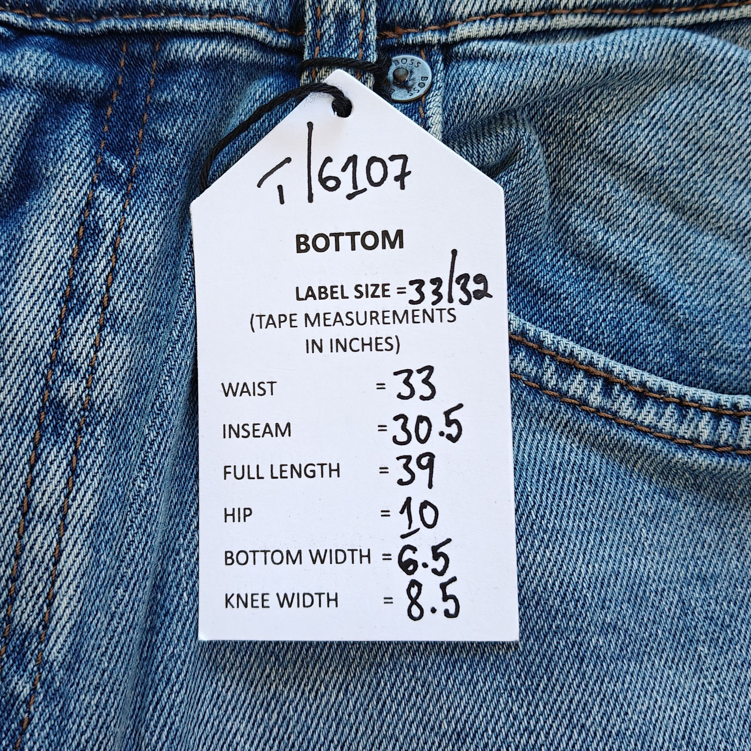 Hugo Boss HUGO BOSS RE.MAINE Regular fit Jeans Free Shipping T/6107 Size US 33 - 11 Thumbnail