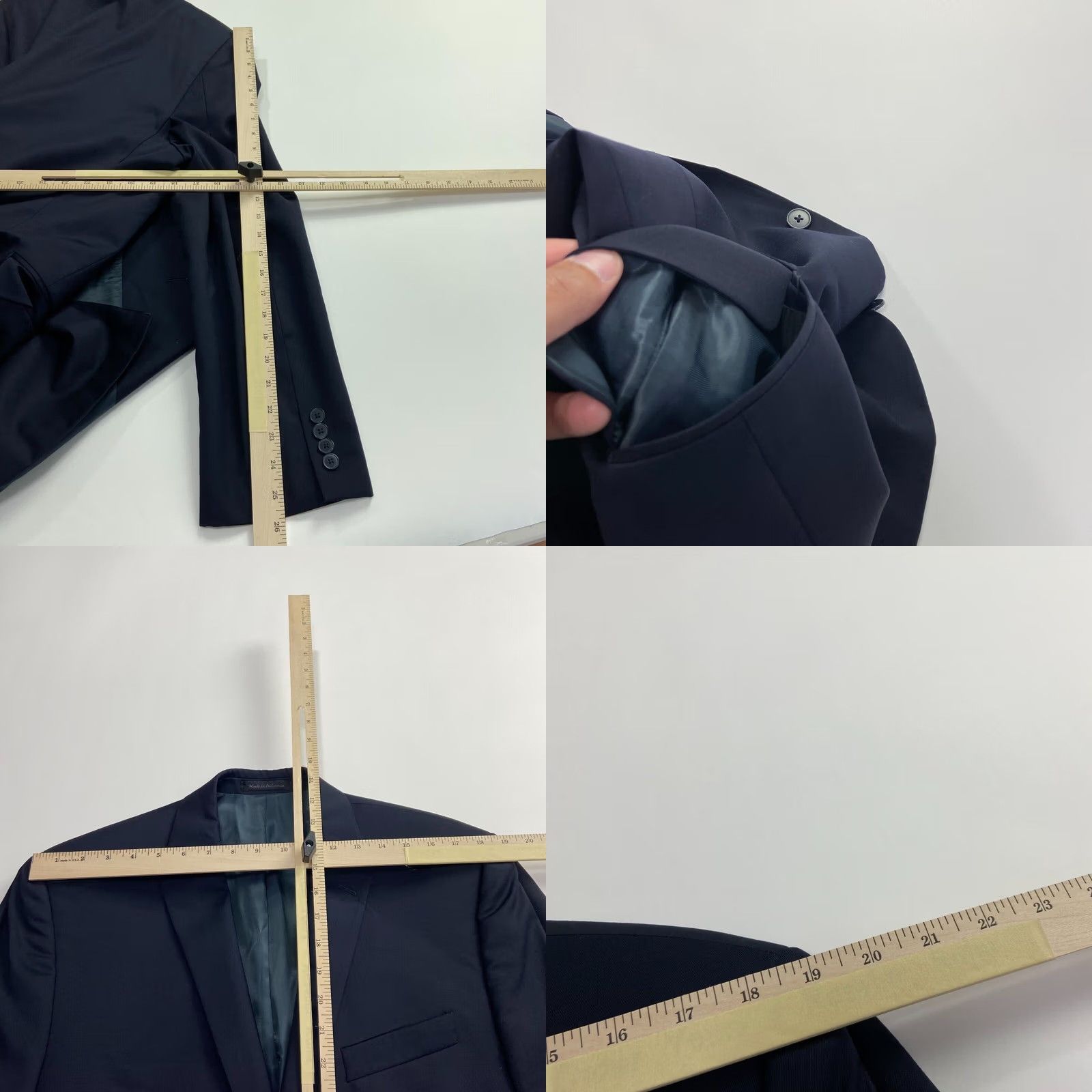 Calvin Klein Calvin Klein Blazer Suit Coat Jacket Blue Long 44L Wool Two-Button Notch Lapel Men's Jacket Size 44R - 8 Thumbnail