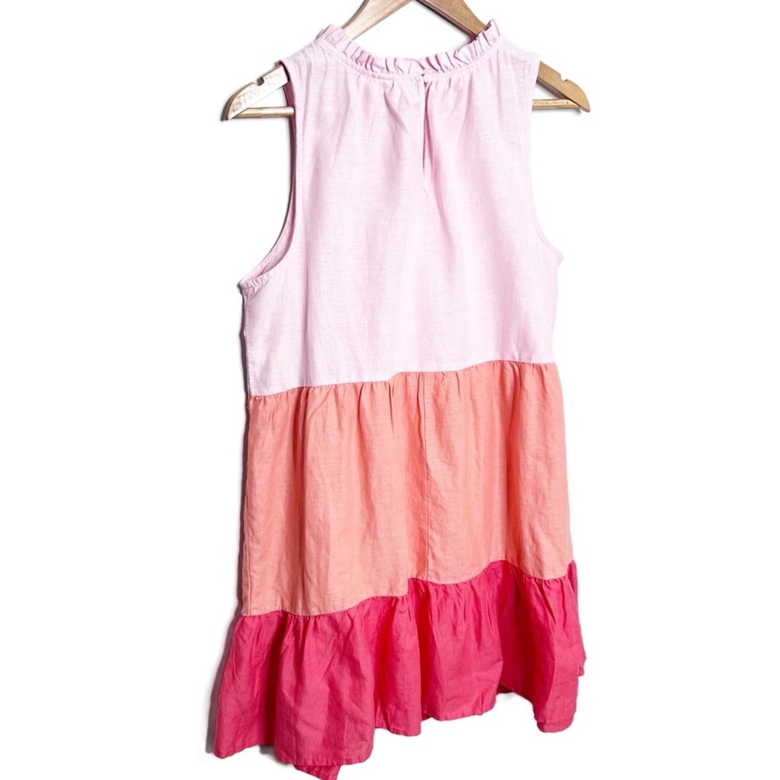 St. Johns Bay New with Tag St. John's Bay Women's Linen Ruffle Mini Dress Size M / US 6-8 / IT 42-44 - 10 Thumbnail