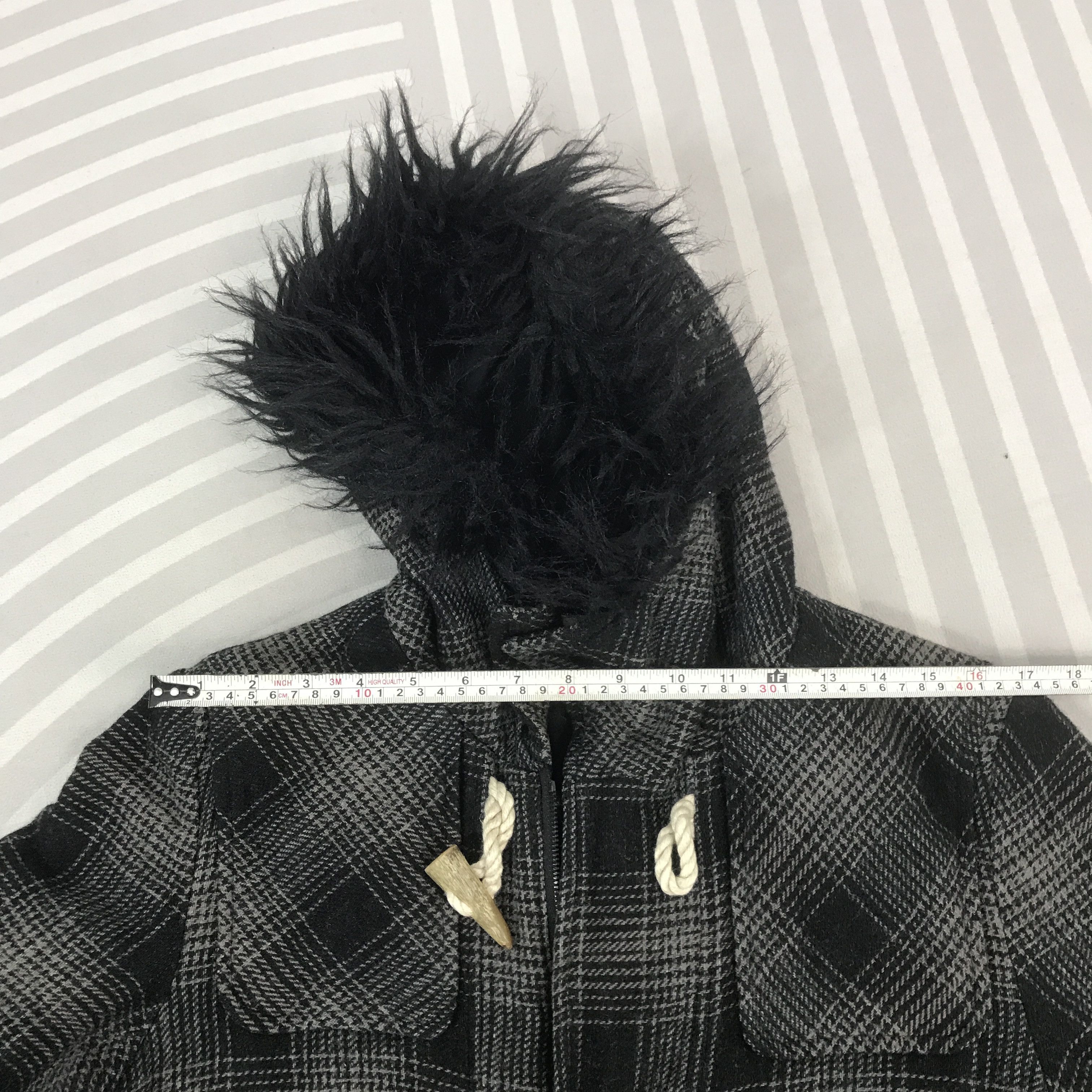 FACTOTUM Vintage Factotum Black Tartan Fur hoodie Jacket Size US M / EU 48-50 / 2 - 5 Thumbnail