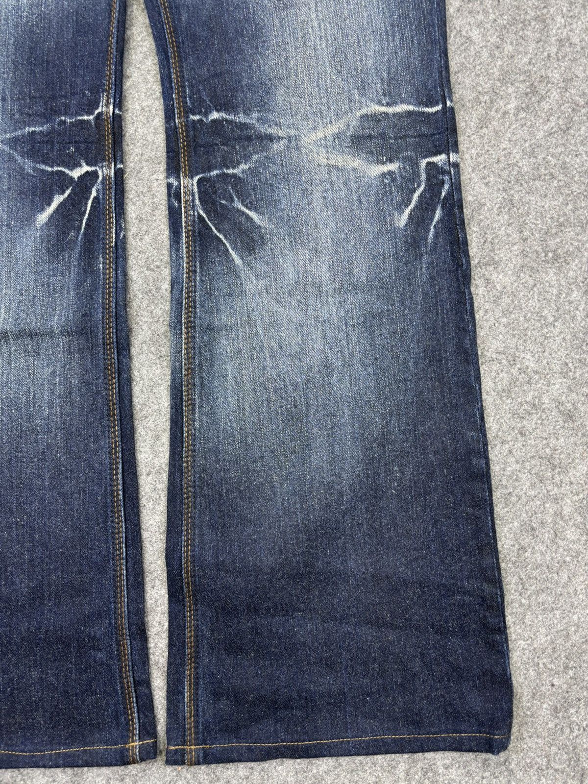 Japanese Brand 💥FLARE🔥Insane NCFM Japan Stone Wash Flare Jeans F714 Size US 36 / EU 52 - 7 Thumbnail