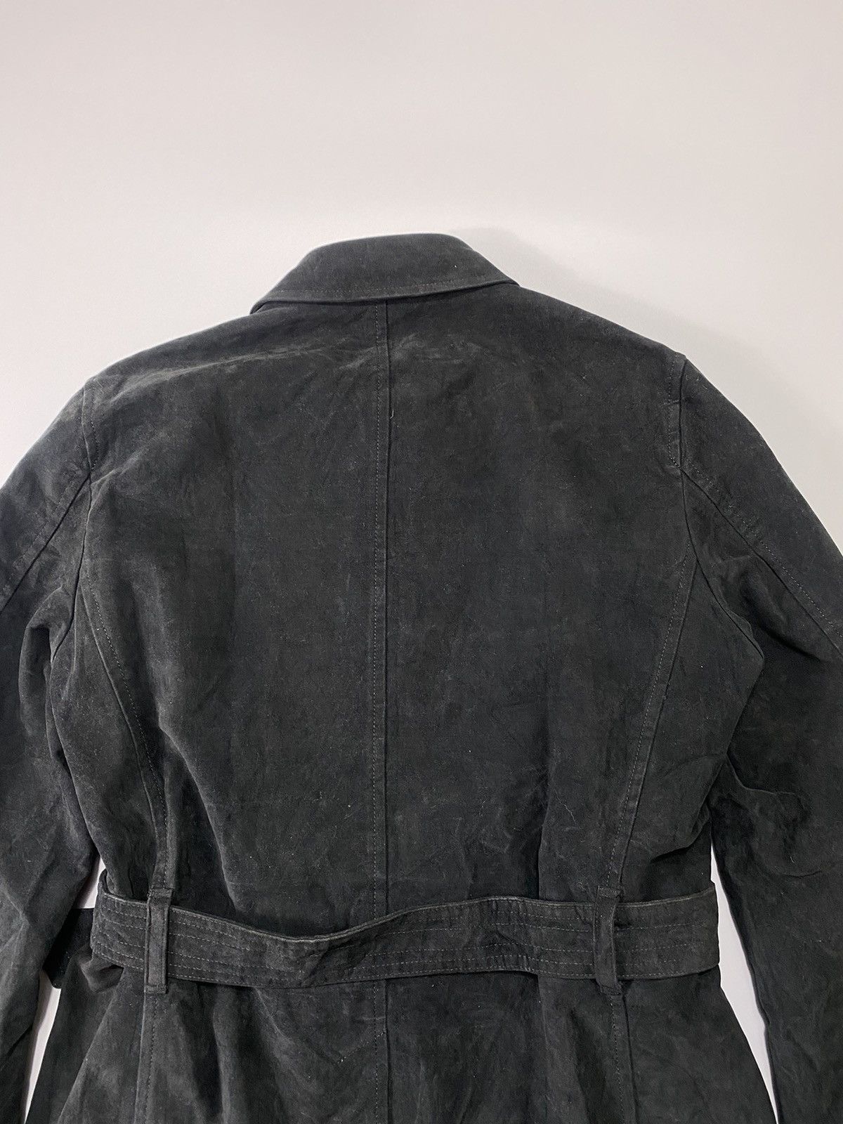 Japanese Brand Ined Homme By Yohji Yamamoto Belted Moleskin Coat Size US M / EU 48-50 / 2 - 14 Thumbnail
