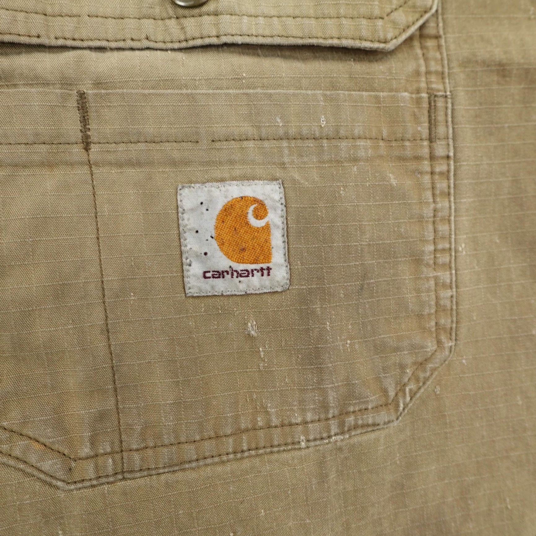 Carhartt VINTAGE Carhartt Jacket Mens 3XL Beige Flannel Lined Ripstop Overcoat Outdoor Casual Size US XXL / EU 58 / 5 - 3 Thumbnail