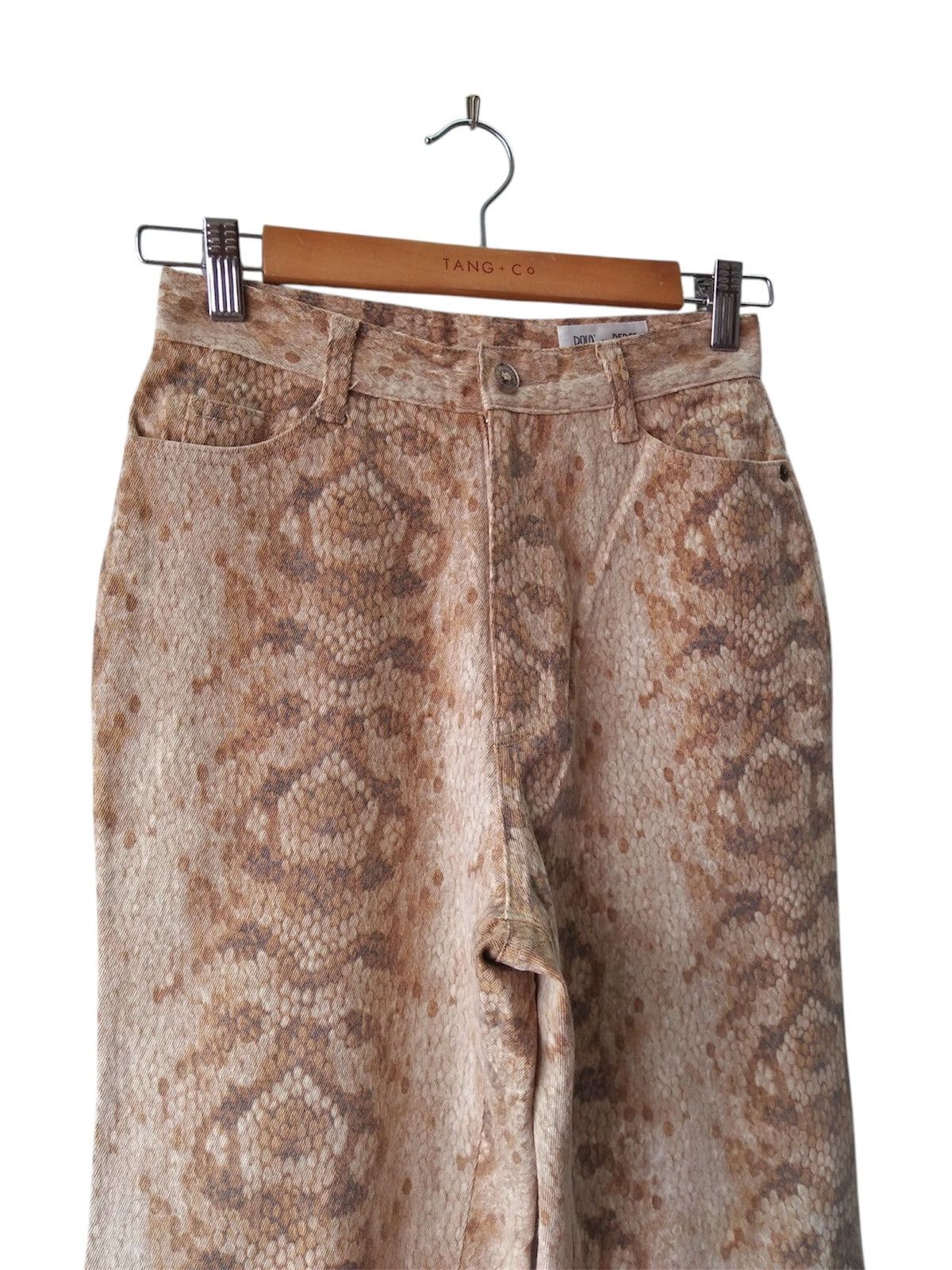 If Six Was Nine Rare!! Vintage Snake Skin ROUX DI PERFE Flare Jeans Size US 28 / EU 44 - 4 Thumbnail