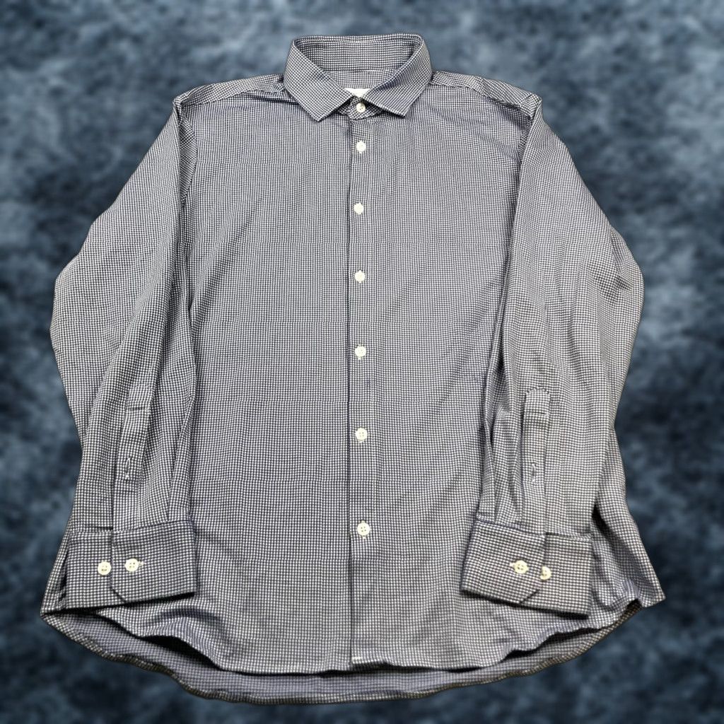 Mizzen+Main Mizzen+Main Shirt Mens XL Trim Fit Blue Gingham Leeward Stretch Casual Size US XL / EU 56 / 4 - 1 Thumbnail