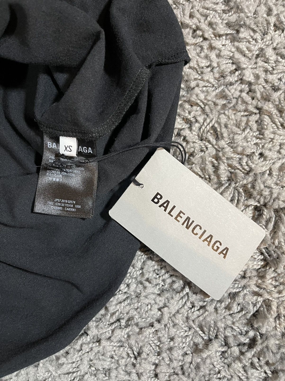 Balenciaga Balenciaga Shoulder Logo Light Jersey T-Shirt Black Size XS / US 0-2 / IT 36-38 - 6 Thumbnail
