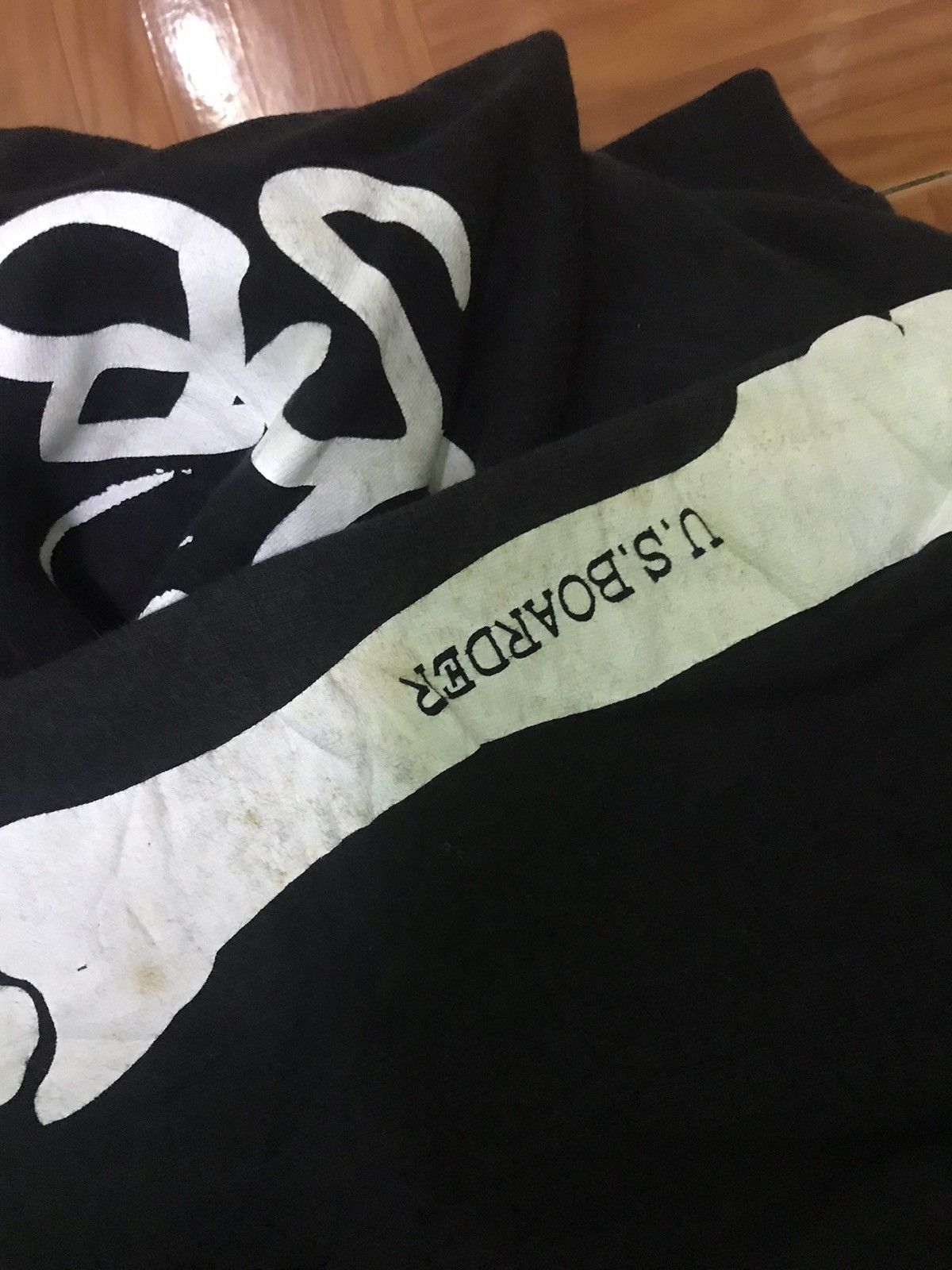 Japanese Brand u.s. boarder Oversized Black Skeleton Hoodie Size US XL / EU 56 / 4 - 16 Thumbnail